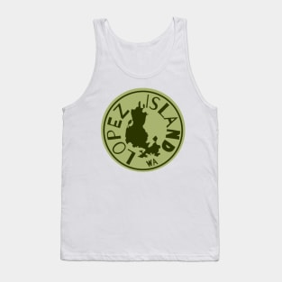 Lopez Island, WA in Green Tank Top